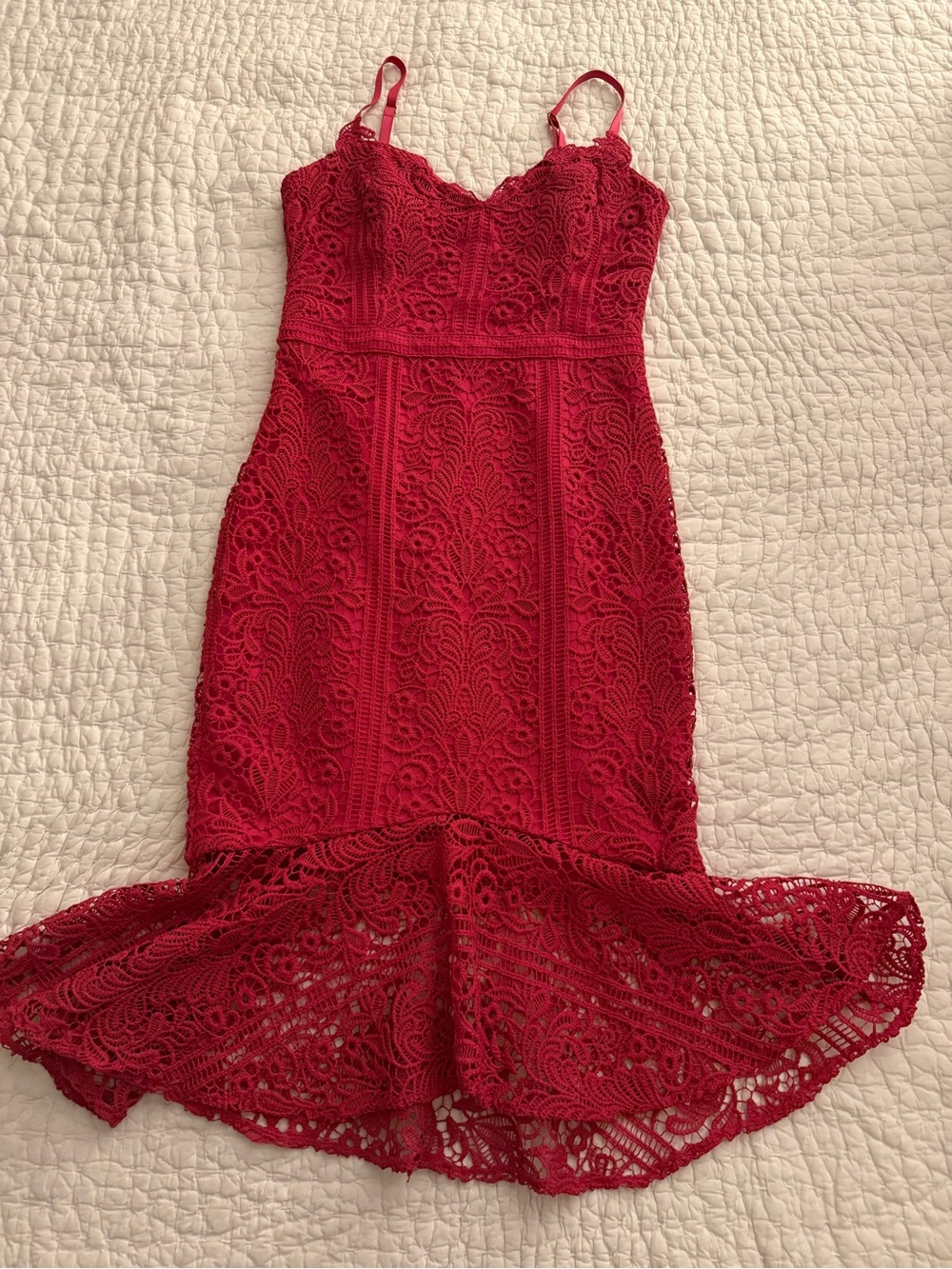 Guess Pink Lace Mermaid Dress